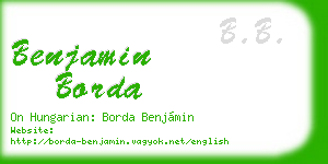 benjamin borda business card
