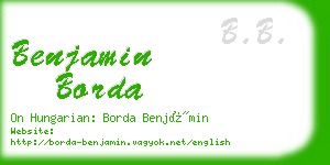 benjamin borda business card